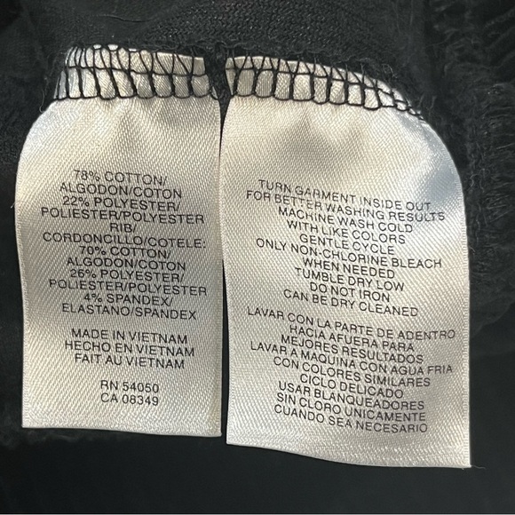 Jones New York Black Velvet Velour Large Button Tracksuit Women Size Medium - Picture 10 of 16